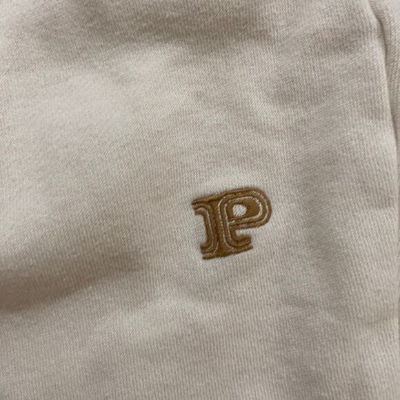 PINK Victoria’s Secret Flare Sweatpants Medium – Cream Lounge Pants Split Hem Dr - Picture 8 of 8